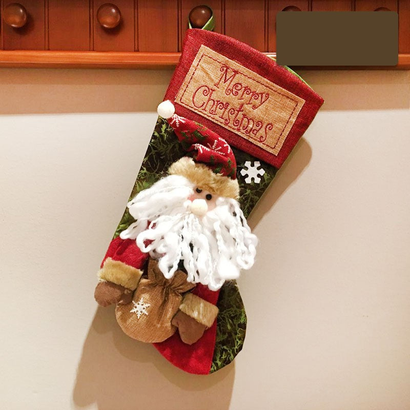 Close view of Santa character stocking