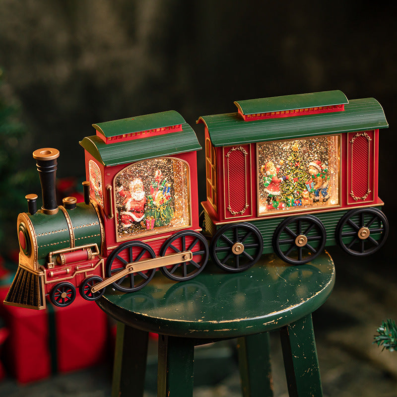 Two-section Christmas train decoration