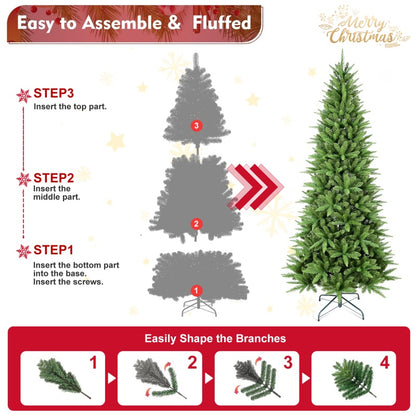 Green Christmas tree assembly guide
