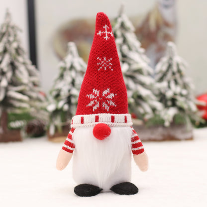 Red snowflake-hat gnome ornament
