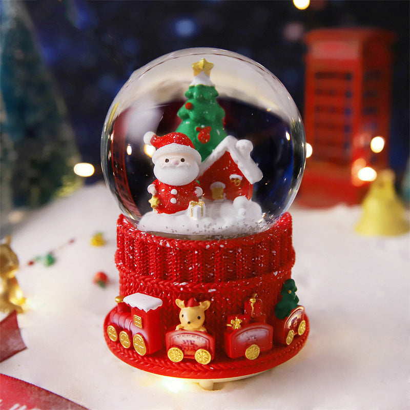 Snowman scene above a textured red base
