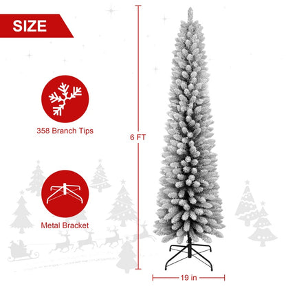 6 ft pencil Christmas tree size diagram