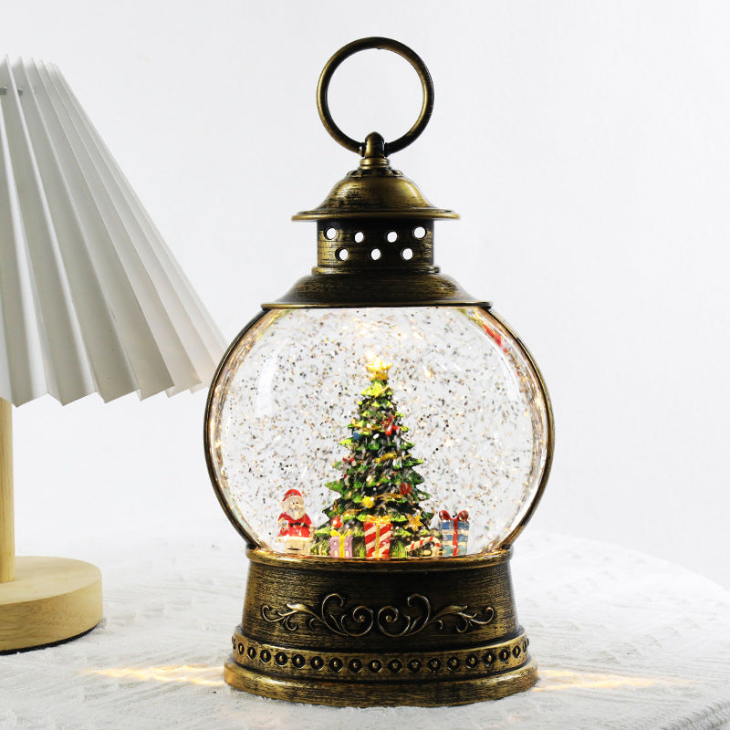 Close view of a Christmas tree lantern