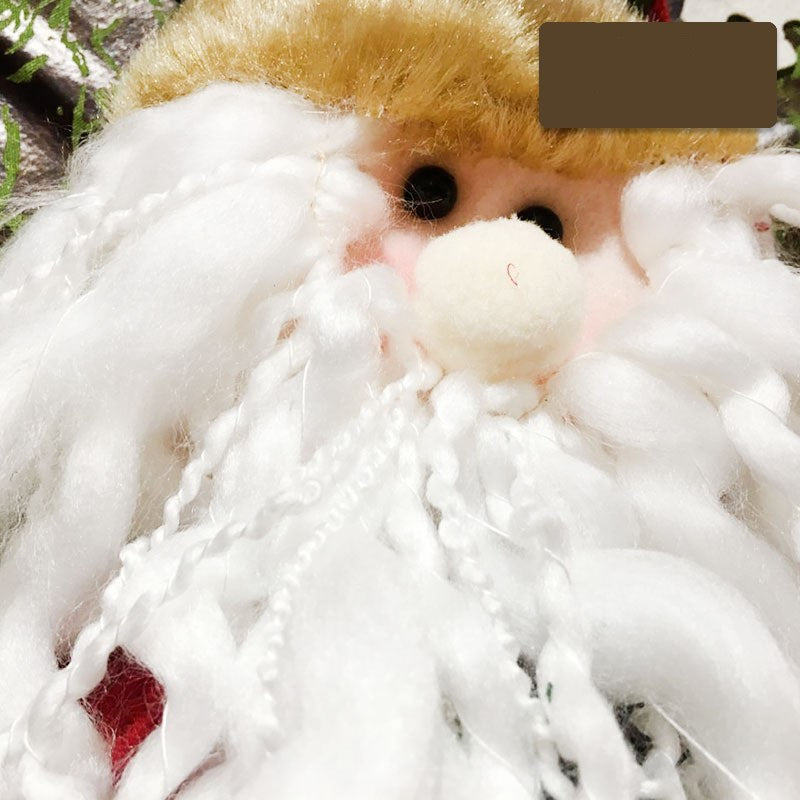 Close-up of Santa stocking beard detail