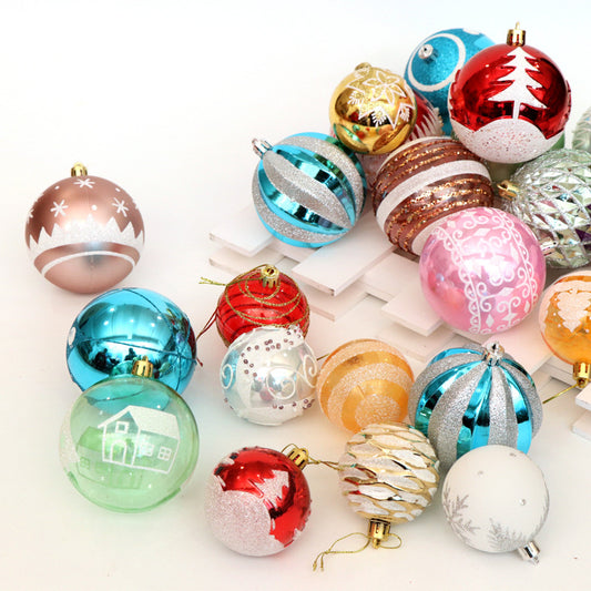 Colorful patterned Christmas ball ornaments
