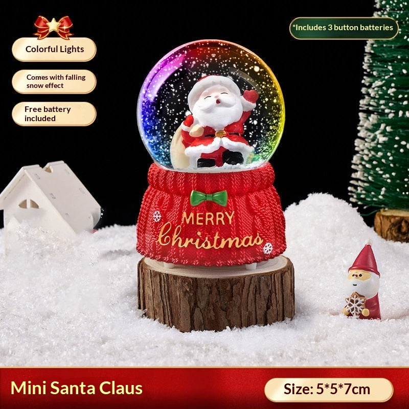 Mini standing Santa snow globe