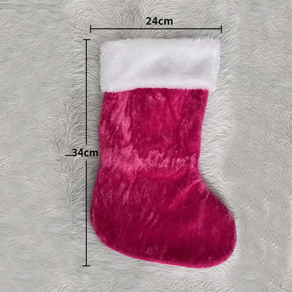 Stocking dimensions with white cuff detail