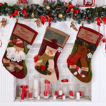 Santa, snowman and reindeer Christmas stockings