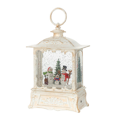 White Christmas lantern on a plain background