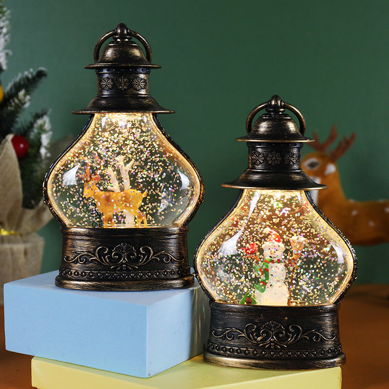 Tree and reindeer lanterns on display
