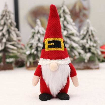 Red pointed-hat Christmas gnome ornament