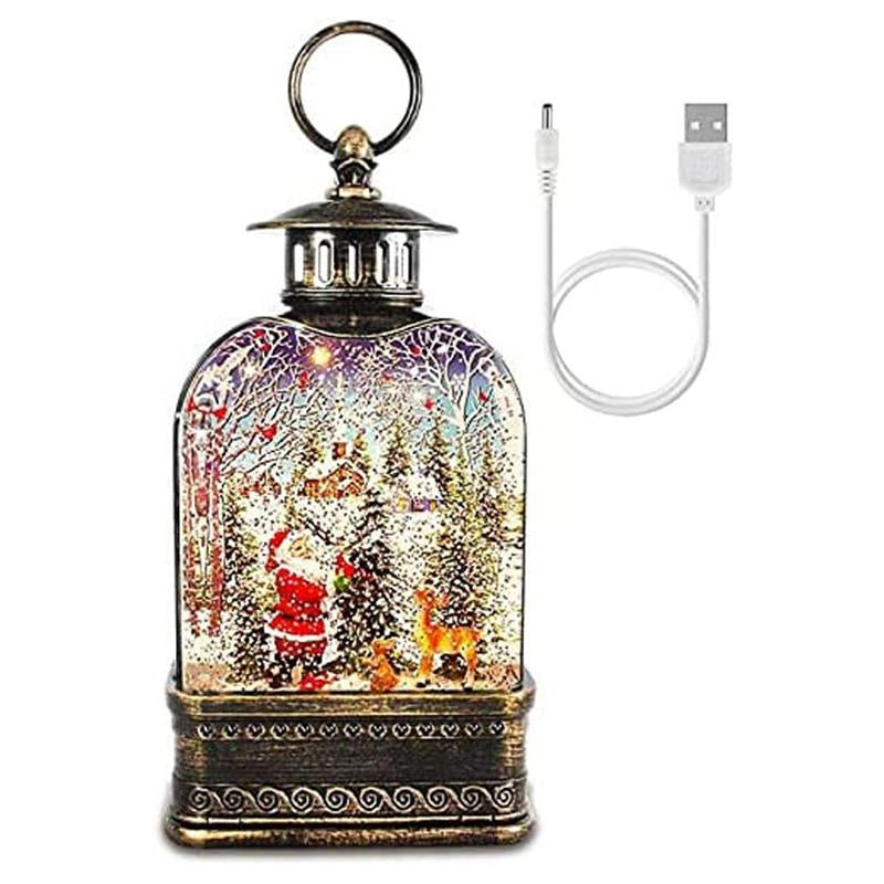 Bell-shaped Christmas lantern with USB cable