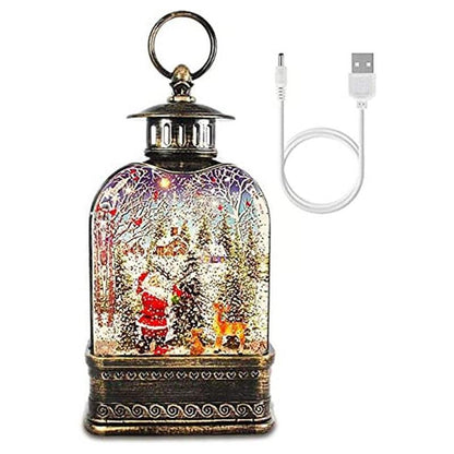 Bell-shaped Christmas lantern with USB cable