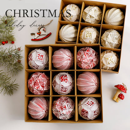 Pink and gold-tone Christmas bauble sets
